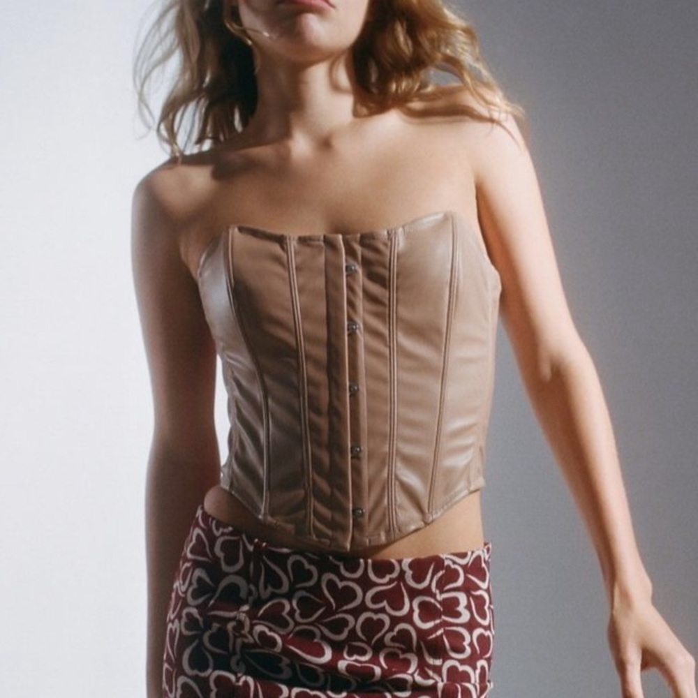 NWT urban outfitters out from under Luna faux leather corset